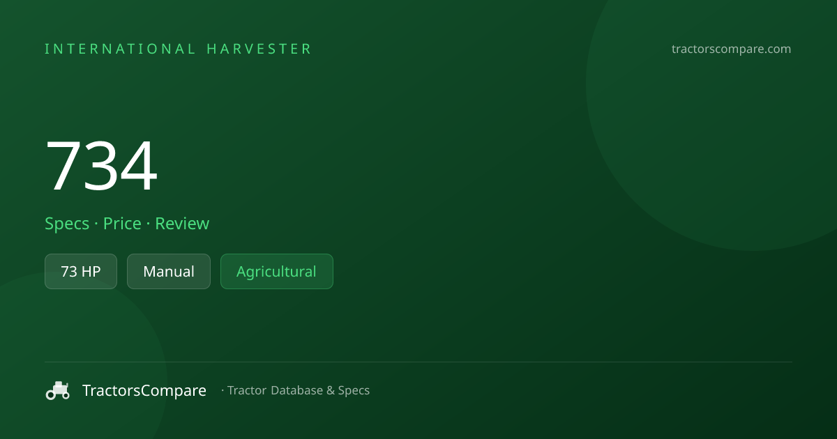 International Harvester 734 Specs & Tractor Data — 73 HP ...