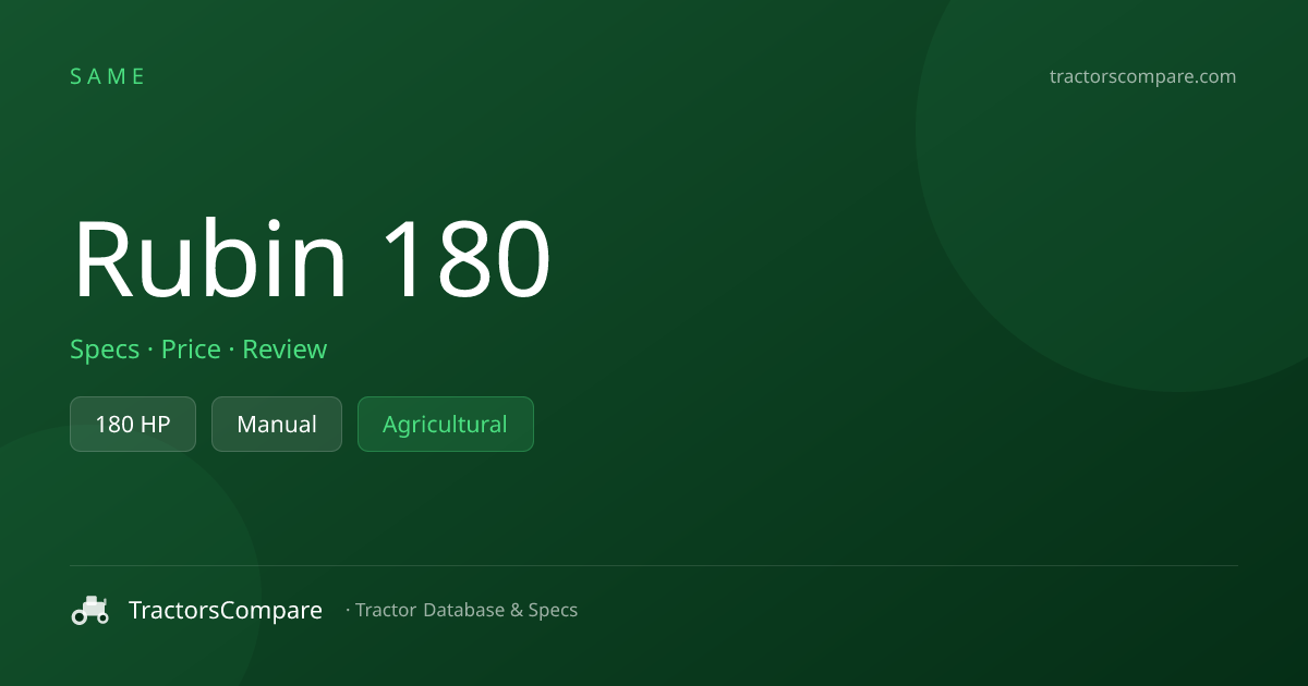 SAME Rubin 180 Specs & Tractor Data — 180 HP | TractorsCompare ...